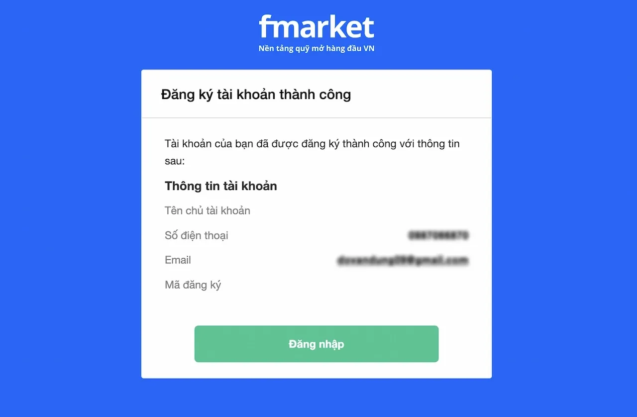 Đăng ký tài khoản Fmarket miễn phí – nhận thưởng ngay 50.000đ
