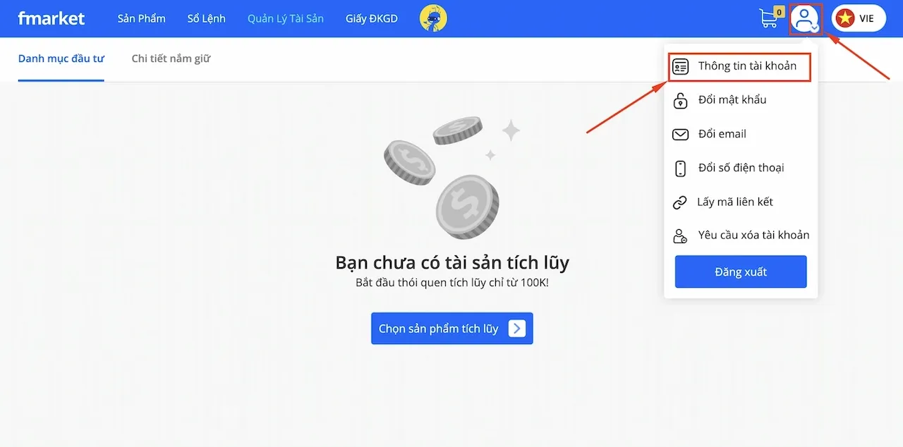 Đăng ký tài khoản Fmarket miễn phí – nhận thưởng ngay 50.000đ